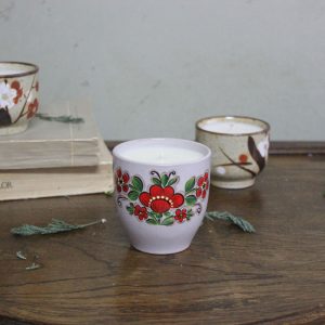 Lumanare ceara soia in pahar ceramica