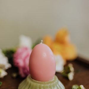lumanare ou cu suport din ceara