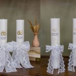 Lumânări de nuntă personalizate cu aplicații din ceară, modele unicat magia lumanarilor