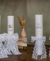Lumânări de nuntă personalizate cu aplicații din ceară, modele unicat magia lumanarilor